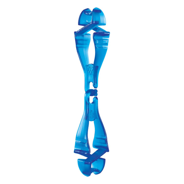 Ergodyne Squids 3400-ECO Glove Clip Holder With Dual Clips, 50% Recycled, Blue, Total Qty 1