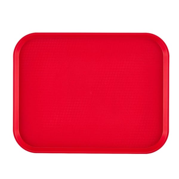 Cambro Fast Food Trays, 10in x 14in, Red, Pack Of 24 Trays