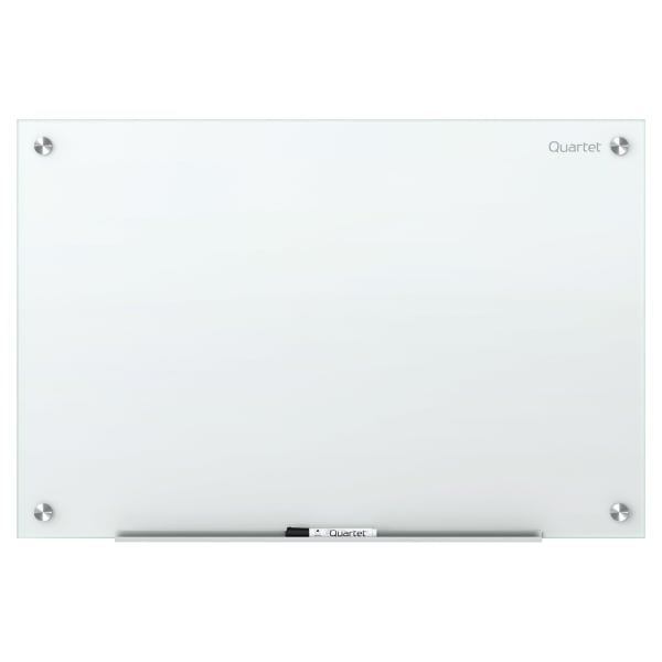Quartet Infinity Unframed Glass Non-Magnetic Dry-Erase Whiteboard, 48in x 36in, White