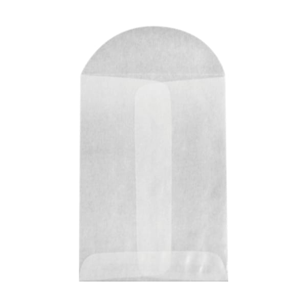 LUX Open-End Envelopes, 3in x 4 1/2in, Flap Closure, Glassine, Pack Of 50