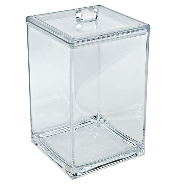 Azar Displays Square Candy Bin With Acrylic Lid, 1.04 Gallons, Clear
