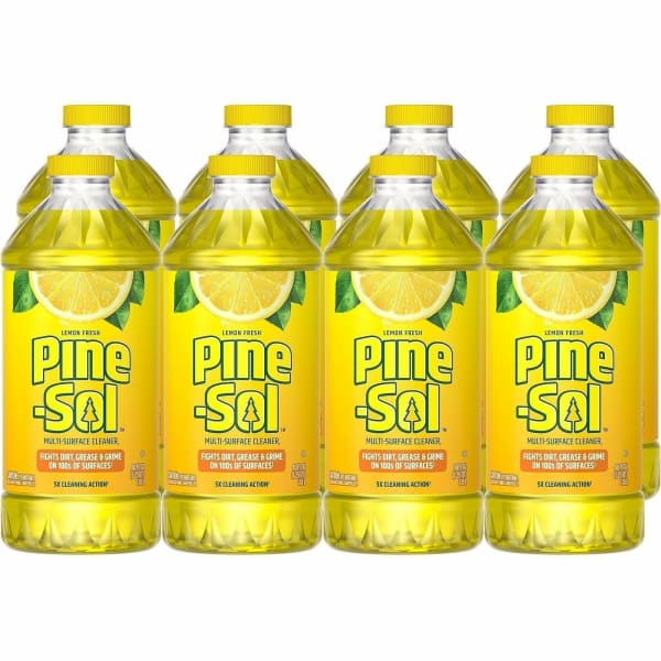 Pine-Sol Multi-Surface Cleaner - For Multi Surface - Concentrate - Liquid - 40 fl oz (1.3 quart) - Lemon Fresh Scent - Deodorize, Disinfectant, Dilutable - Yellow - 8 / Carton