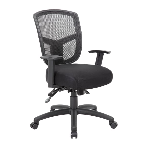 Boss Office Products Contract Mesh Mid-Back Task Chair, Black