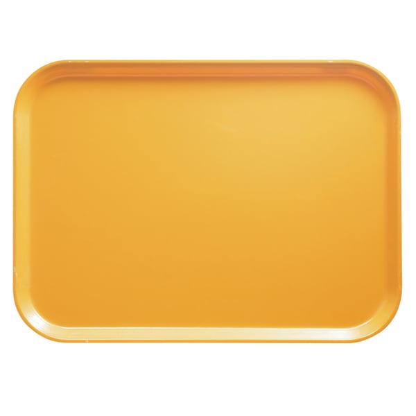 Cambro Camtray Rectangular Serving Trays, 14in x 18in, Tuscan Gold, Pack Of 12 Trays
