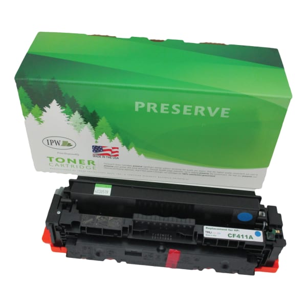 IPW Preserve Remanufactured Cyan Toner Cartridge Replacement For HP 410A, CF411A, 545-A11-ODP