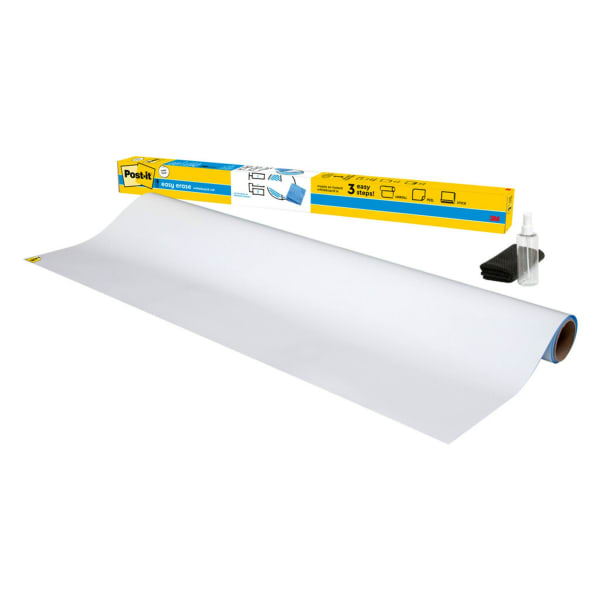 Post-it Easy Erase Permanent Marker Whiteboard Surface, 8 ft x 4 ft, Permanent Marker Wipes Away with Super-Hydrophilic Technology, White Dry Erase Whiteboard Film, White (EE8X4)