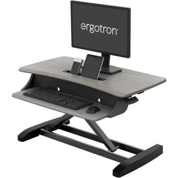 Ergotron WorkFit-Z Mini Standing Desk Converter, Dove Gray/Black Base