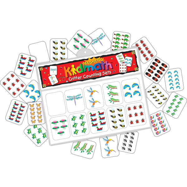 Barker Creek Magnets, Magnetic Kidmath, Critter Counting Set, Grades Pre-K-1, Pack Of 20