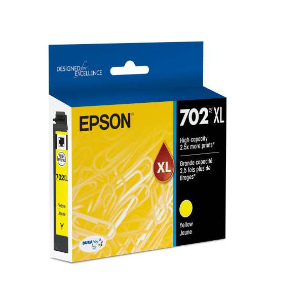 Epson 702XL DuraBrite Yellow Ultra-High-Yield Ink Cartridge, T702XL420-S