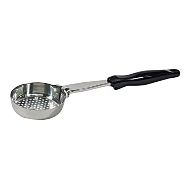 Vollrath Spoodle Perforated Portion Spoon With Antimicrobial Protection, 6 Oz, Black