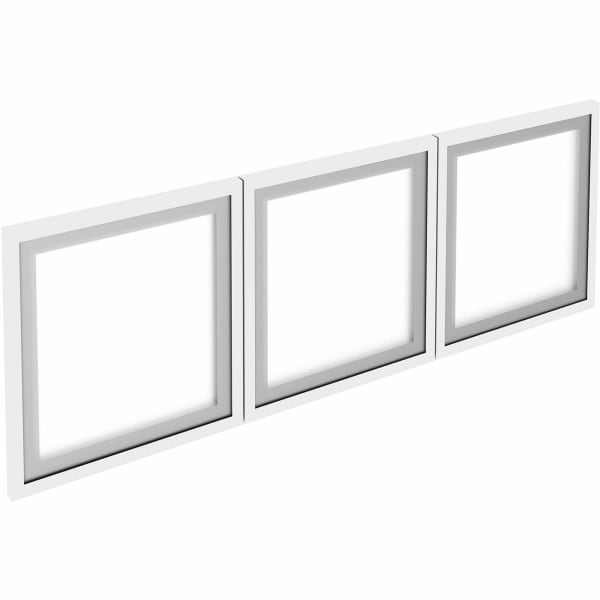 Lorell Desk-Mount Hutch Frosted Glass Door - Finish: Frost - For Hutch