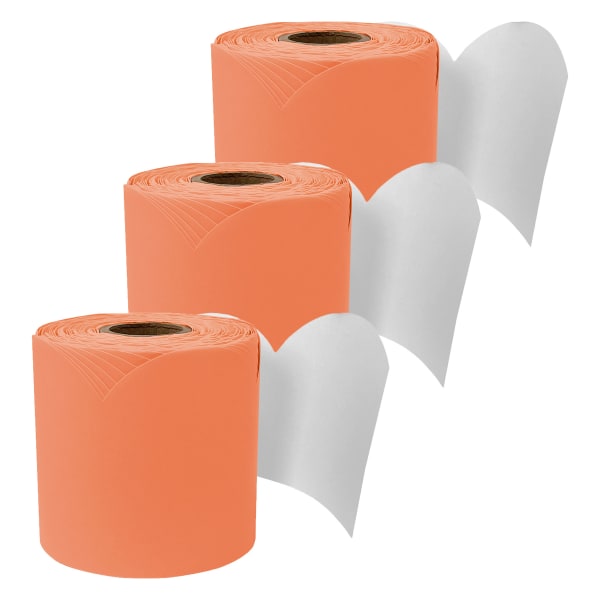 Carson Dellosa Education Rolled Scalloped Bulletin Board Border, Mango, 65 Feet, 3 Packs