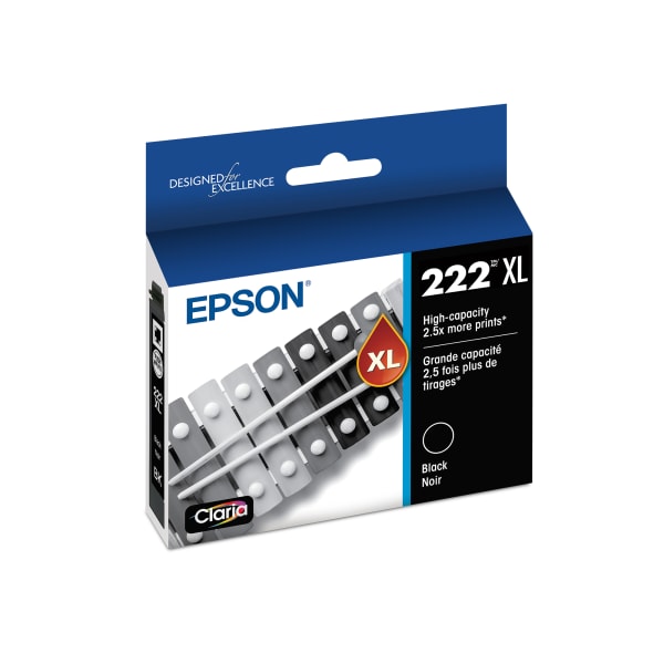 Epson Claria T222XL Black High-Yield Ink Cartridge, T222XL120-S