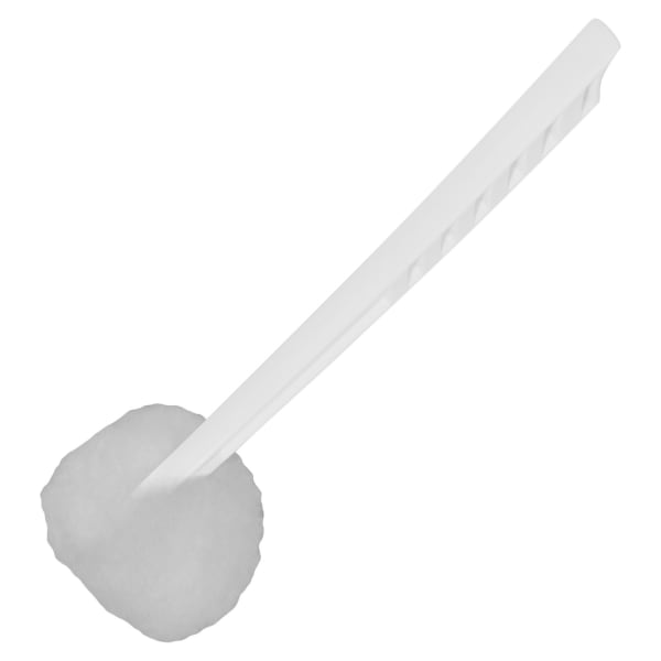 Genuine Joe Toilet Bowl Mop - 4.50in Height Head - 12in Length Plastic Handle - Acid Resistant, Durable, Long Lasting, Lightweight, Fatigue-free - White - 100 / Carton