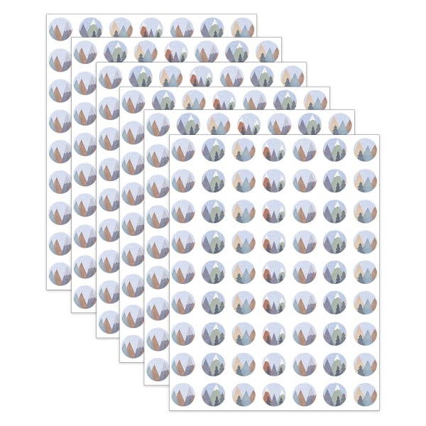 Teacher Created Resources Mini Stickers, Moving Mountains, 378 Per Pack, 6 Packs