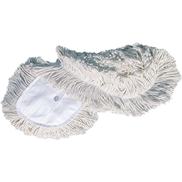 Genuine Joe Dust Mop Head Refill - 60in Width x 5in Depth - Yarn, Cotton, Synthetic - White - 1 Each