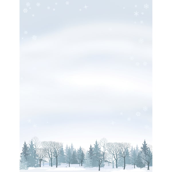 Great Papers! Holiday Letterhead Stationery, 8-1/2in x 11in, Winter Wonderland, Pack Of 80 Sheets