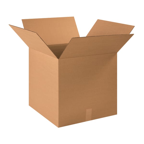 Partners Brand Corrugated Cube Boxes, 19in x 19in x 19in, Kraft, Pack Of 10