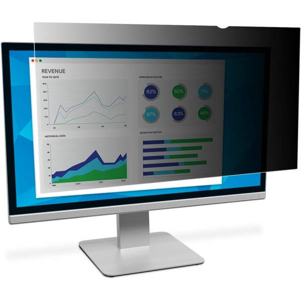 3M Privacy Filter for Monitors, 34in Full Screen, 21:9 Aspect Ratio, Redcues Blue Light, Anti-Glare