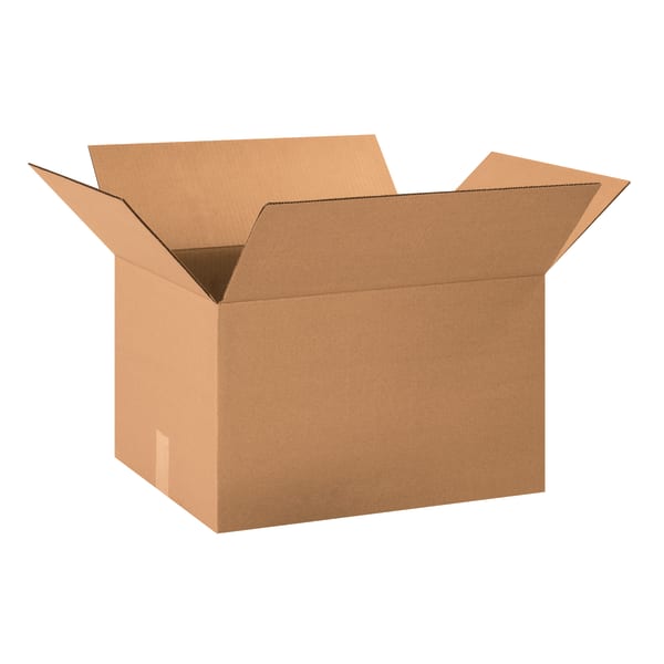 Partners Brand Corrugated Boxes, 20in x 15in x 12in, Kraft, Pack Of 25