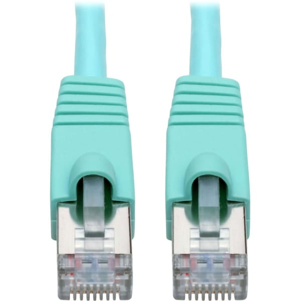 Tripp Lite Cat6a Snagless Shielded STP Patch Cable 10G, PoE, Aqua M/M 10ft - First End: 1x RJ-45 Male Network - N262010AQ
