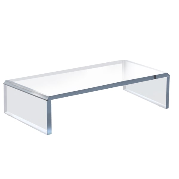 Azar Displays Acrylic Monitor Riser, 4-1/2inH x 15inW x 7-3/4inD, Clear