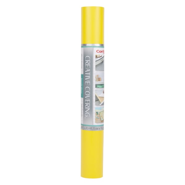Con-Tact Brand Self-Adhesive Creative Covering, Yellow, 18in x 50'