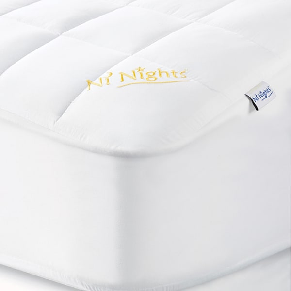 HSM Ni Nights Mattress Pads, King, White, Total Qty 8