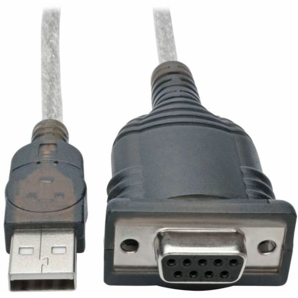 Tripp Lite USB to Null Modem Serial FTDI Adapter Cable with COM Retention (USB-A to DB9 M/F) 18-in. (45.72 cm)