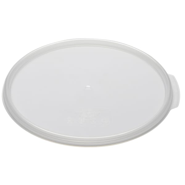 Cambro Seal Covers For 12-22 Qt Camwear Round Food Containers, Translucent, Pack Of 6 Covers