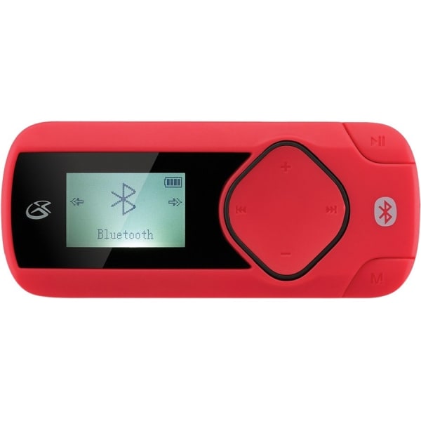 GPX MWB308R 8 GB Flash MP3 Player - Voice Recorder, FM Tuner, e-Book, FM Recorder - 1in - Bluetooth - Battery Built-in - microSD - MP3, WAV - 8 Hour
