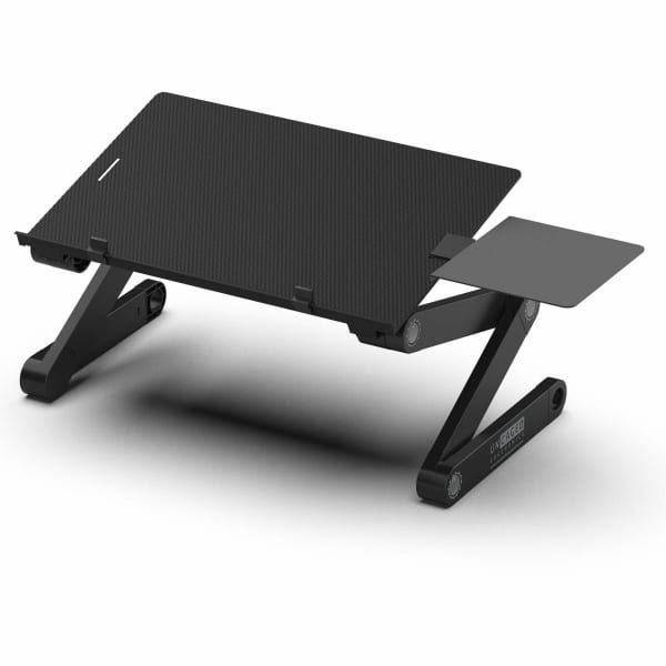 WorkEZ Best adjustable ergonomic laptop stand and lap desk with mouse pad black