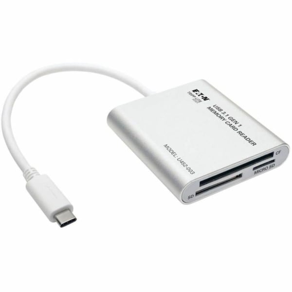 Tripp Lite USB 3.1 Gen 1 USB-C Multi-Drive Smart-Card Flash-Memory Media Reader/Writer Thunderbolt 3 Compatible