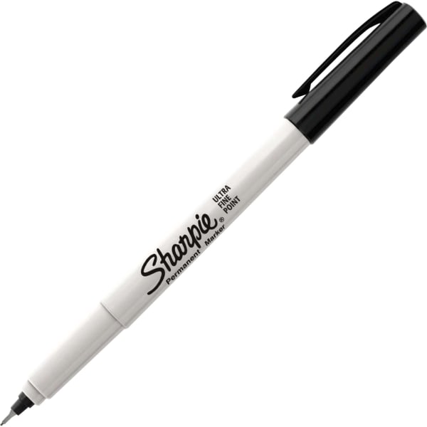Sanford Sharpie Ultra Fine Point Permanent Marker - Ultra Fine Marker Point - No - Black - 36 / Box