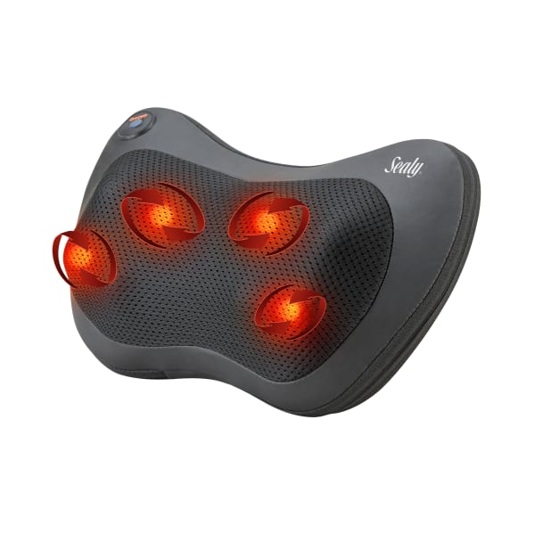 Sealy Deep Tissue SL-HW-MA-120-BK Mini Massage Pillow Pad, 8inH x 13inW x 4inD, Black