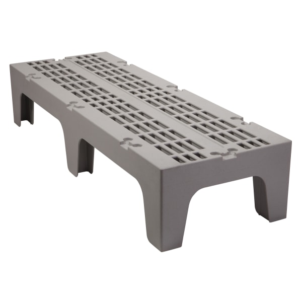 Cambro Vented Dunnage Rack, 12inH x 21inW x 60inD, Speckled Gray