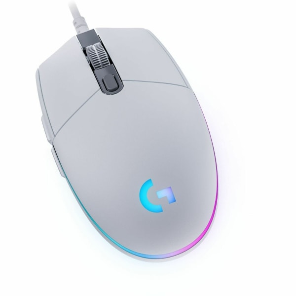 Logitech G203 LIGHTSYNC Wired Gaming Mouse, White, 910-005791