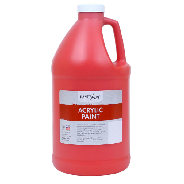 Handy Art Student Acrylic Paint, 64 Oz, Vermilion