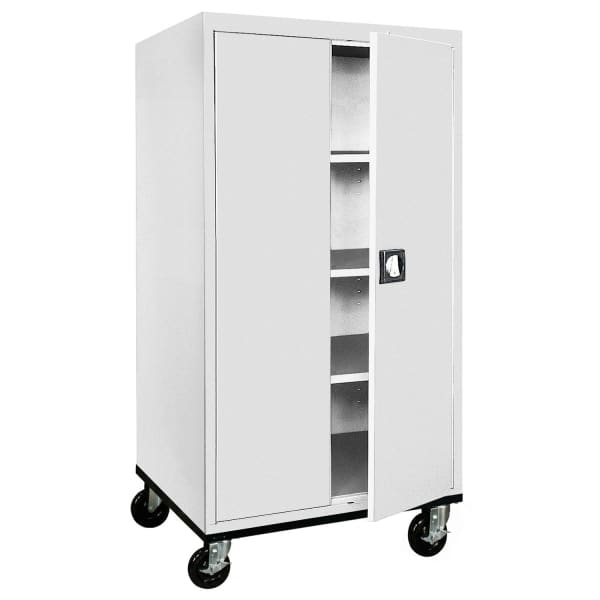 Sandusky Transport Series 36inW Heavy-Duty Mobile Storage Cabinet, Dove Gray