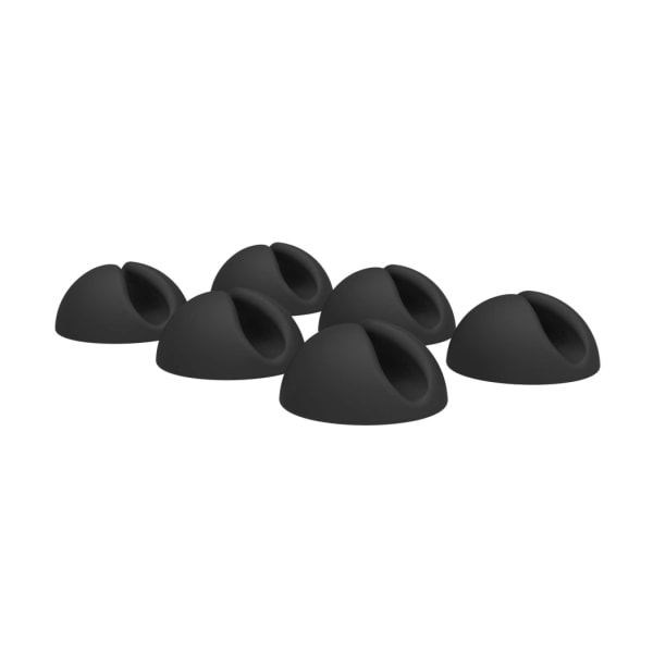 Bluelounge CableDrop Cable Anchors - Cable Clip - Black - 6 Pack