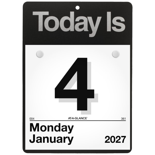 AT-A-GLANCE 2027 Today Is" Daily Wall Calendar, Small, 6in x 6in