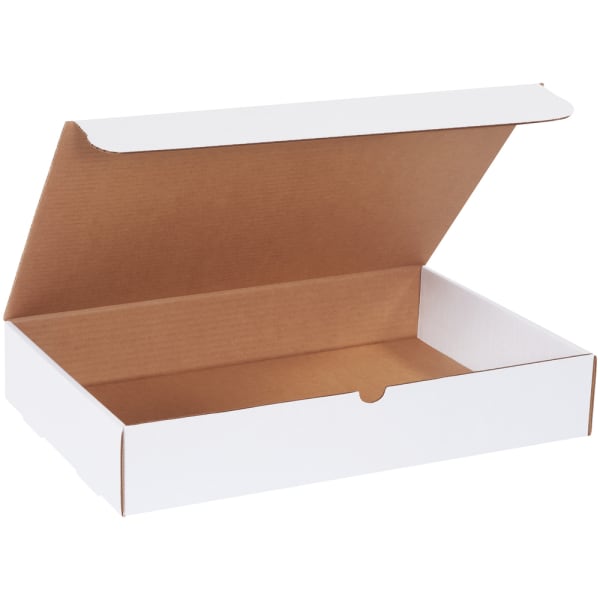 Partners Brand White Literature Mailers, 17 1/8in x 11 1/8in x 3in, Pack Of 50