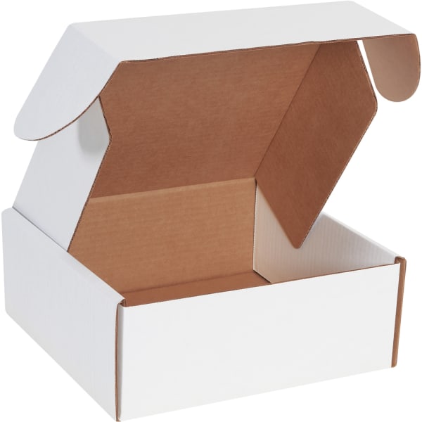 Partners Brand Deluxe Literature Mailers, 10in x 10in x 4in, White, Pack Of 50