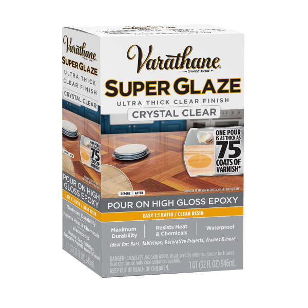 Varathane Super Glaze, 32 Oz, Crystal Clear Gloss, Pack Of 3 Boxes