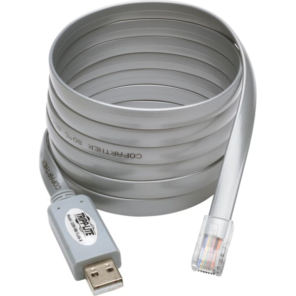Eaton Tripp Lite Series USB-A to RJ45 Serial Rollover Cable (M/M) - Cisco Compatible, 250 Kbps, 6 ft. (1.83 m), Gray - Serial  - U209006RJ45X