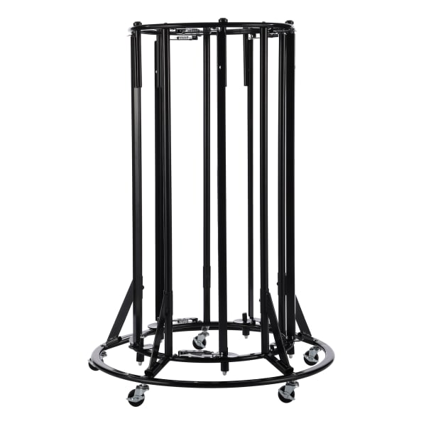 Alpine AdirKids Steel Large Paper Roll Holder With Wheels, 46-1/8inH x 31-1/2inW x 31-1/2'D, Black