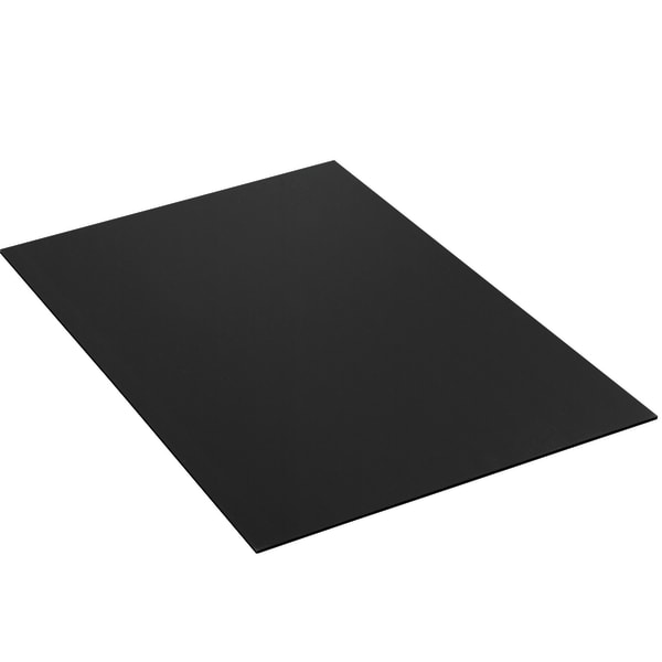 Partners Brand Plastic Corrugated Sheets, 48in x 48in, Black, Pack Of 10