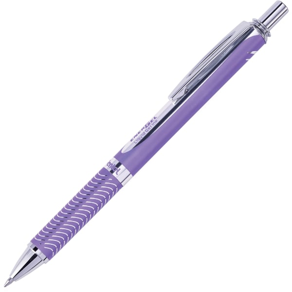Pentel EnerGel Alloy Retractable Gel Pen, Medium Point, 0.7 mm, Violet Barrel, Violet Ink
