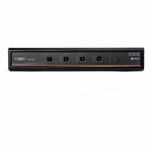 Vertiv Cybex SC900 Secure KVM | Dual Head | 4 Port Universal DisplayPort | NIAP version 4.0 Certified - Secure Desktop KVM Switches | Secure KVM Switch | Dual Head | NIAP Certified | Secure Keyboard