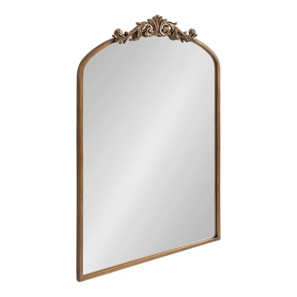 Uniek Kate And Laurel Arendahl Arched Mirror, 36inH x 24inW x 1-1/4inD, Gold